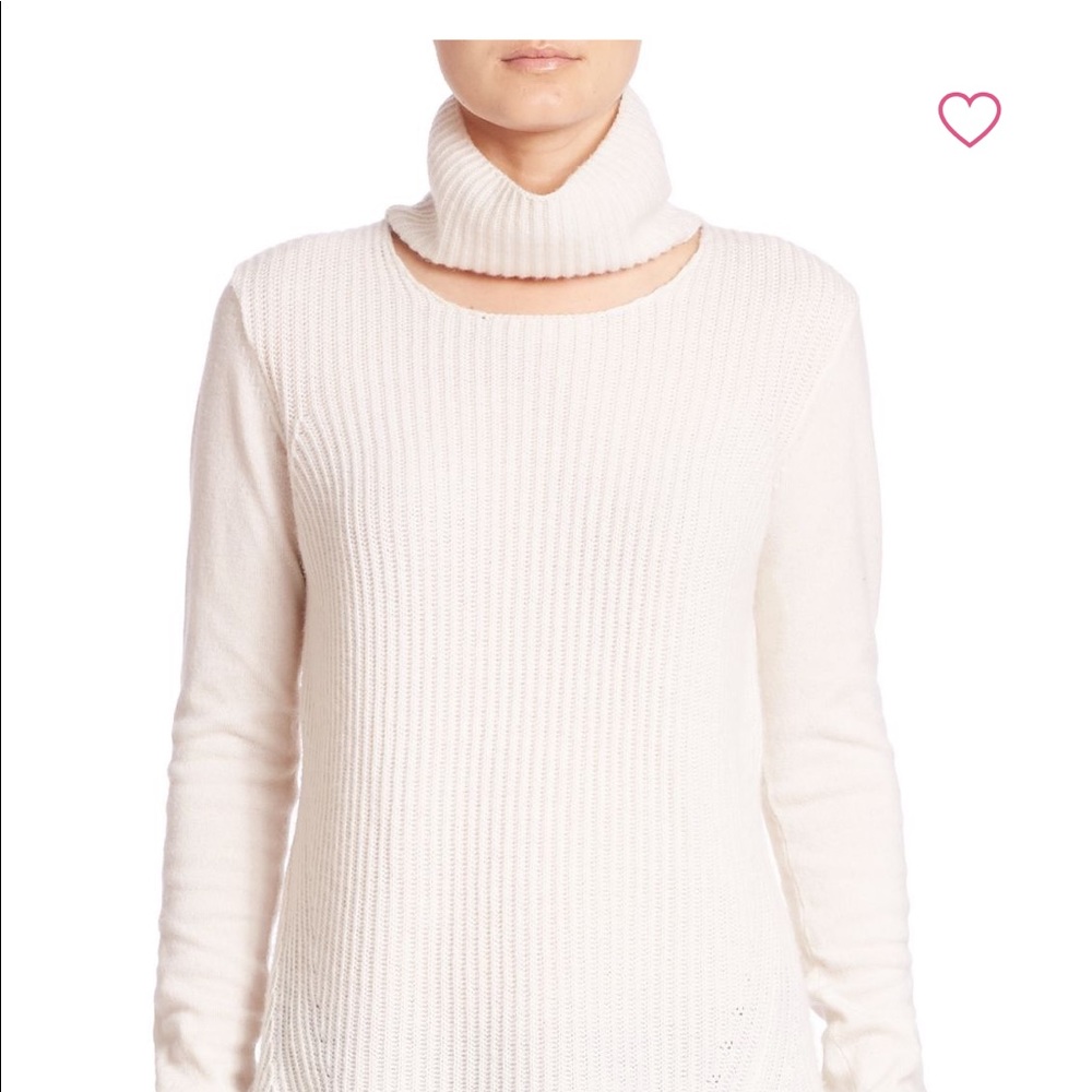 Elie Tahari Francesca Cutout Turtleneck Sweater